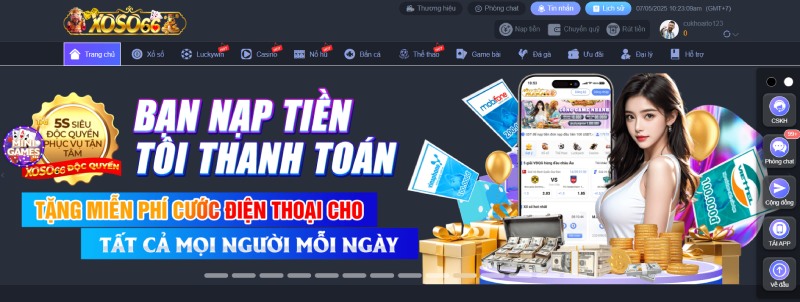 Các khuyến mãi khi nạp tiền tại Xoso66 cho cược thủ